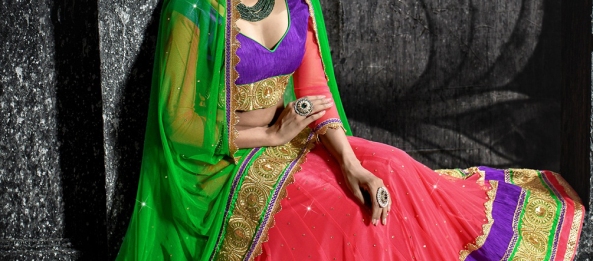 Vivacious Pink Net Bollywood Lehenga Choli