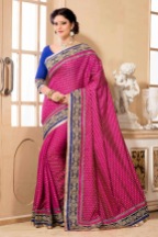 Pink Silk Designer Saree With Blouse